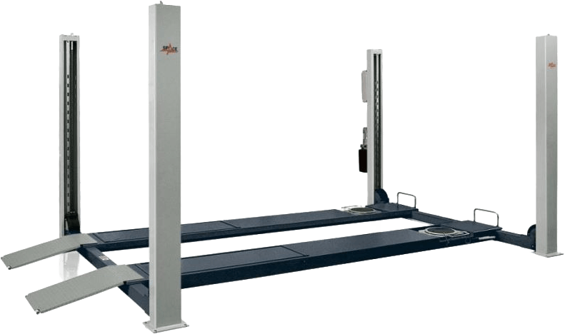Combined Class 4 and 7 four-post MOT bay lift with wheel alignment