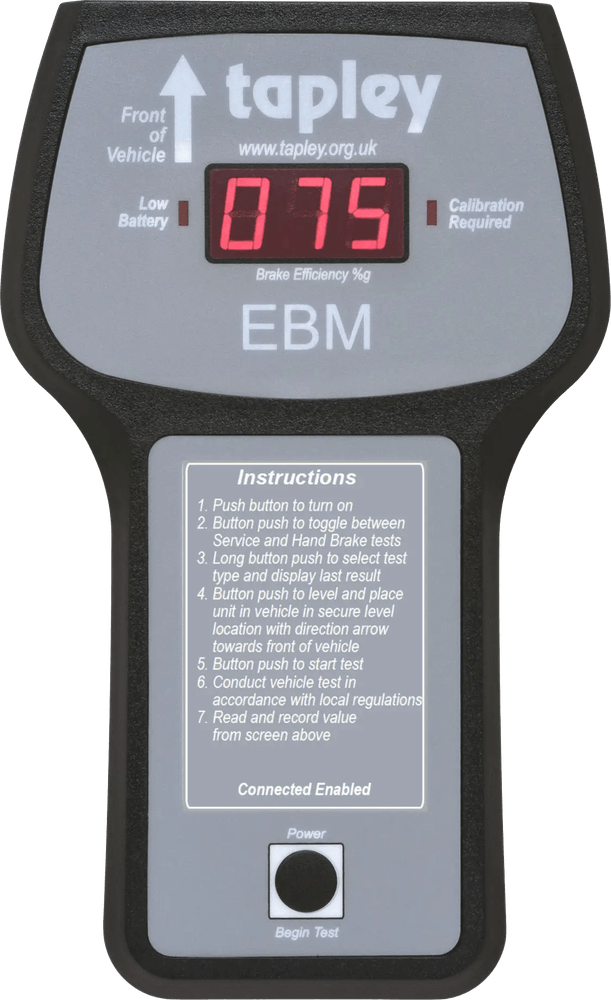 Electronic decelerometer for road-test brake assessment