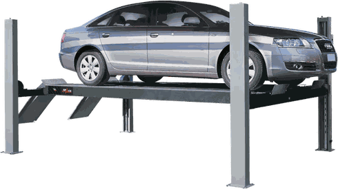 Rotary four-post platform lift