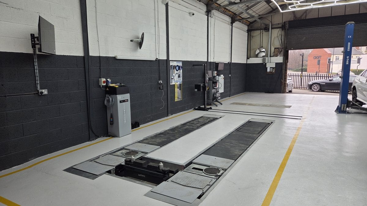 MOT bay equipment being calibrated